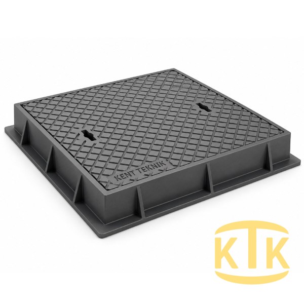 DKT-600-C8 Döküm Yuvarlak Rögar Kapağı Takımı Ø600 mm | C250 ürün görseli