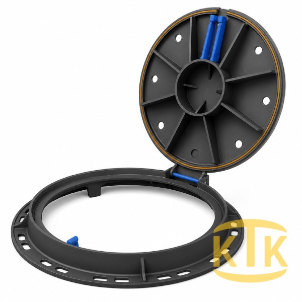 DKT-600-D3 Döküm Yuvarlak Rögar Kapağı Takımı Ø600 mm | D400 ürün görseli