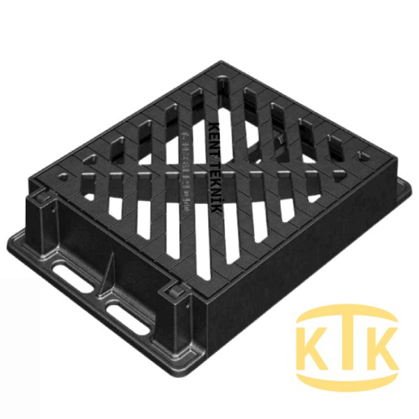 DIT-5070-D Döküm Yağmur Suyu Izgara Takımı 450x525 mm | D400 ürün görseli