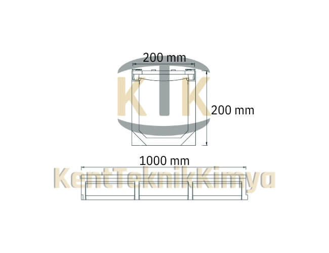 Kompozit Drenaj Kanalı 200x1000x200 mm - Fibre Kompozit
