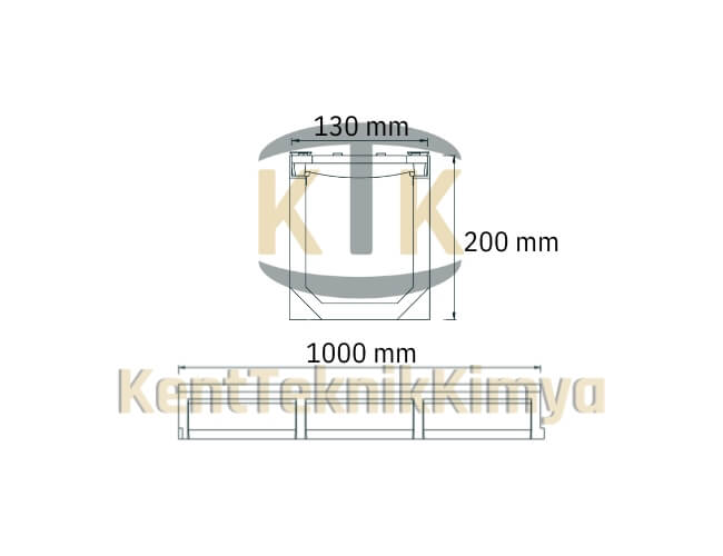 Kompozit Drenaj Kanalı 130x1000x200 mm - Fibre Kompozit