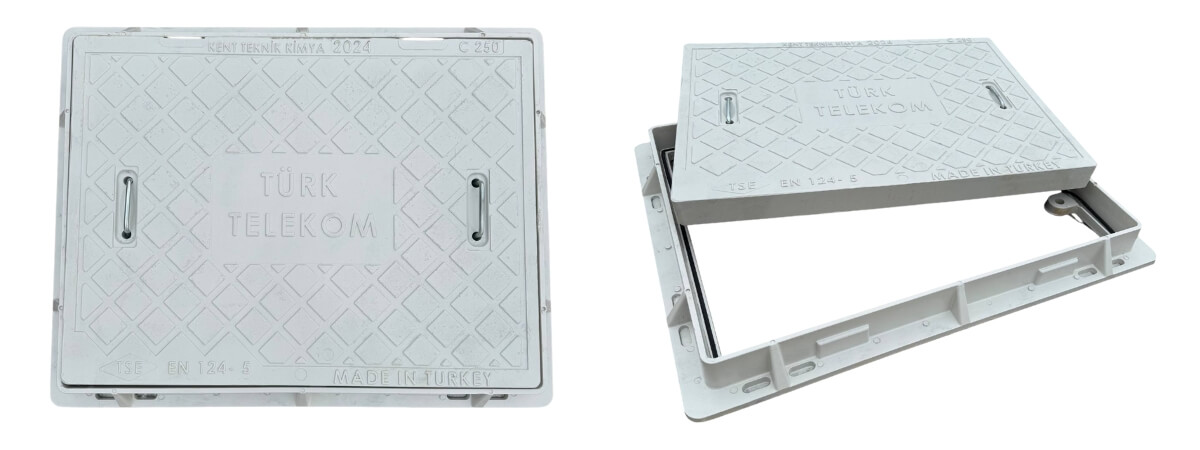 FK-6080-C-C250 Kompozit Kare/Dikdörtgen Rögar Kapağı Takımı 600x800 mm | C250 ürün görseli