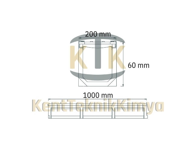 Kompozit Drenaj Kanalı 200x1000x60 mm - Fibre Kompozit