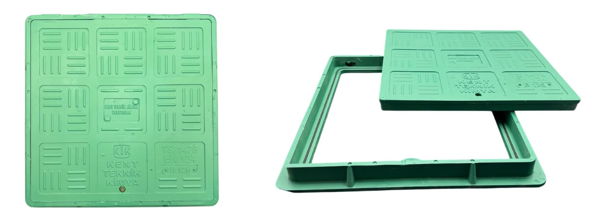 FK-500-A-A15 Kompozit Kare/Dikdörtgen Rögar Kapağı Takımı 500x500 mm | A15 ürün görseli